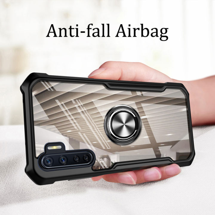 Phone%20Case%20OPPO%20F15%20Back%20Cover%20Magnetic%20Transparent%20Clear%20Armor%20Ring%20Shockproof%20Back%20Cover%20for%20OPPO%20F15%20Case%20-%20Image%205