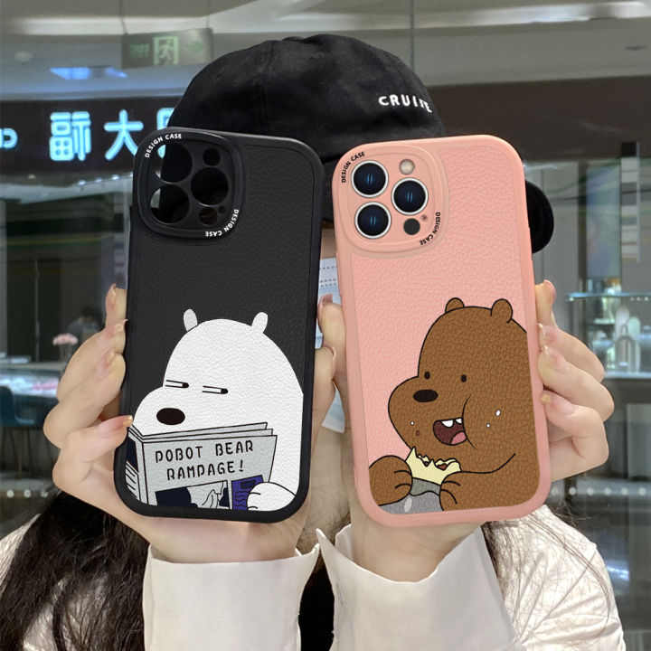 Hontinga%20for%20OPPO%20A16%20Back%20Cover%20PU%20Leather%20Cartoon%20Ice%20Bear%20Case%20Soft%20Silicone%20Edge%20Phone%20Cases%20-%20Image%204