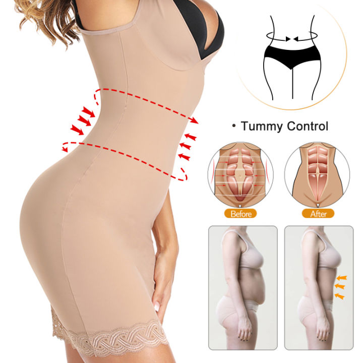 Shapewear%20Slip%20Dress%20for%20Women%20Tummy%20Control%20Camisole%20Full%20Slip%20Under%20Dress%20with%20Lace%20Seamless%20Slimming%20Body%20Shaper%20Long%20Cami%20-%20Image%204