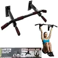 Iron Gym Wall Mounted Pull Up Chin Up Bar - Black ,6 GRIP. 