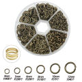 Cross-border direct sales 1010pcs single lap open ring jumping ring iron ring boxed DIY handmade jewelry accessories closed circle.