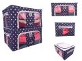 Foldable 24Ltr Steel Frame Clothes Storage Boxes with Zipper Lock System for Cloth Saree Blanket Bed Sheet Shoes Toys Closet Organizer Sari Cover Box....