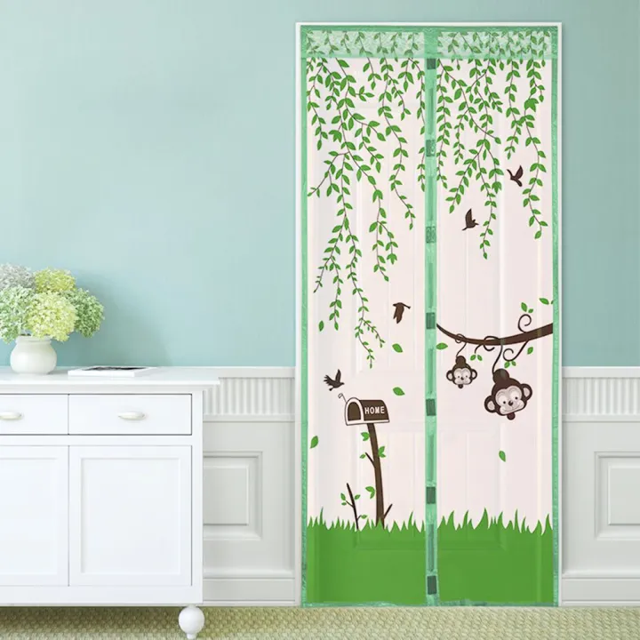 90x210cm%20Automatic%20Closing%20Magnetic%20Mosquito%20Net%20Screen%20Door%20Anti-fly%20Net%20Cartoon%20Monkey%20Magnetic%20Anti-mosquito%20Screen%20Door%20-%20Image%203