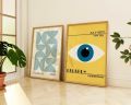 Modern Abstract Scandinavian Lines Green Canvas Art Paintings BAUHAUS Geometric Poster Matisse Wall Art and Boho Art Home Decor.