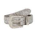 M2EA Goth for rhinestone Belts Women PU Leather Strap for rhinestone Belts Western Cowboy Y2K Girls Fashion Belt for Jeans Men.