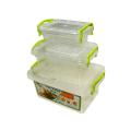 Plastic Food Storage Container Box With Lids - 3-Piece Set - Store Your Food Safely And Conveniently. 