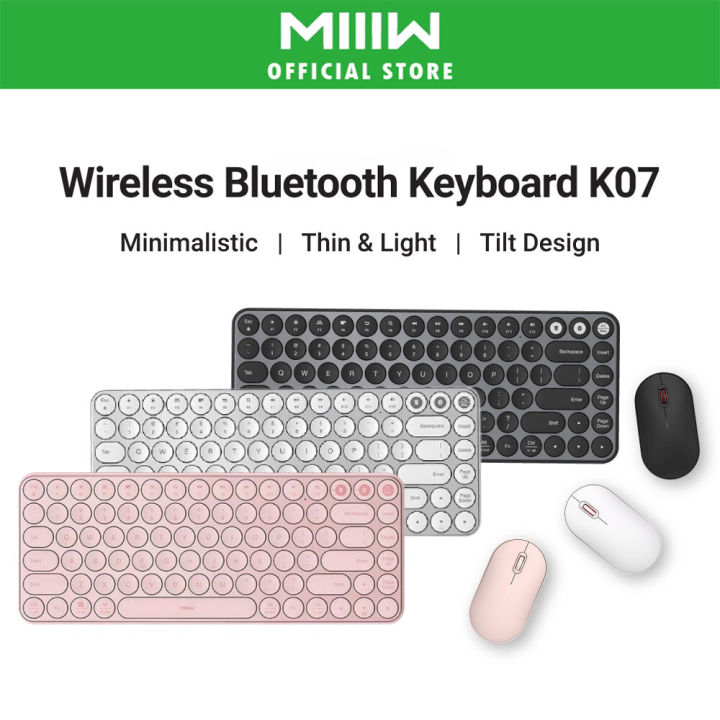 Xiaomi Miiiw Wireless Dual Mode Keyboard 85Keys K07 Game Console Mute Noise Reduction For Window Tablets Laptop Papan Kekunci 蓝牙无线键盘