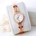 Rose Gold Tone Analog Watch Quartz Bracelets Watchs For Women. 