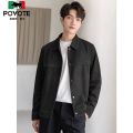Suede Fabric Jacket Men's New Spring and Autumn Casual Korean Style Fashion Loose All-Matching Lightly Mature Men's Lapel Coat.
