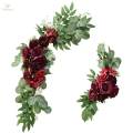 4pcs Wedding Arch Flowers Swag Silk Table Wall Wreath Reception Decoration. 