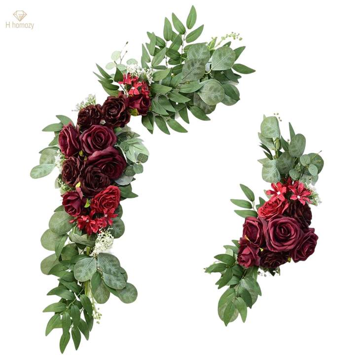 4pcs%20Wedding%20Arch%20Flowers%20Swag%20Silk%20Table%20Wall%20Wreath%20Reception%20Decoration%20-%20Image%203
