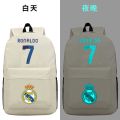 Schoolbag Student UEFA Champions League Star Stadium Surrounding Backpack Football Luminous Massey c Luo Backpack for Boys and Girls. 