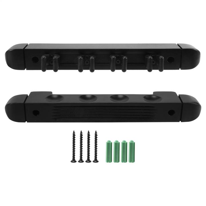 4 Holes Wall Mounted Hardwood Billiard Cue Rack Pool Cue Rack