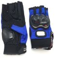 Biker Half Fingered Gloves - Blue - Size- XXL.
