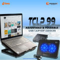 TCLP-99/N-99 Height Adjustable Foldable USB Plastic Double Fans Laptop Cooler Cooling Pad Stand Newaz Ent.. 