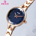 【VisioN Shop】Kezzi Bracelet Ladies Starry Sky Blue Stainless Steel Dress Quartz Watches Gold Color Wristwatches For Woman. 