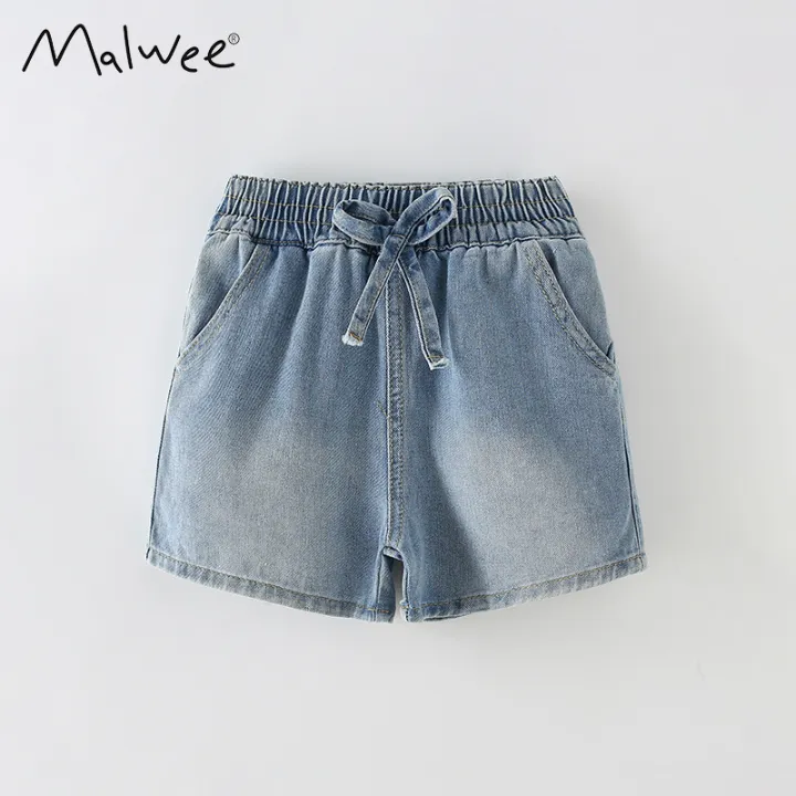 Spot%20malwee%20girls%20jeans%20summer%20new%20European%20and%20American%20small%20and%20medium-sized%20children%20foreign%20elastic%20waist%20shorts%20children's%20pants%20-%20Image%206