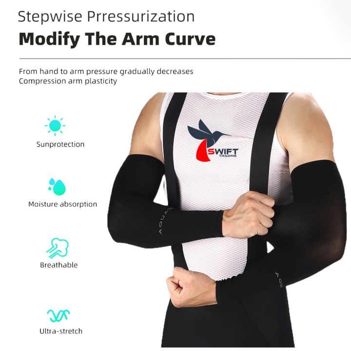Ice Silk Arm Sleeves Hand Sleeve - UV Protection & Quick-Dry Cycling/Running Sleeves for Men & Women | 30cm Breathable Stretchable Arm Warmers for Outdoor Sports (1 Pair)