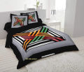 Luxurious Comfort: Elevate Your Sleep Haven with Cotton Double Size Twill Panel Bed Sheet (7.5x8.5 ft) King Size and Two Matching Pillow Covers.