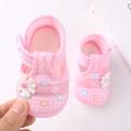 【Good-Love Store】(New) flower bow baby girls flat shoes cartoon soft flat newborn baby New Walk shoes. 