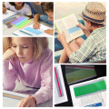 40 Pack Reading Guide Strips Colored Overlay Highlight Bookmarks Reading Tracking Rulers for Children And Dyslexics. 