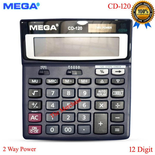 Mega%20CD%20120%20Calculator%2012%20Digit%20120%20Steps%20Dual%20Power%20-%20Image%202