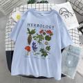 Gothic Herbology Harajuku Y2k Street Top Lady Cute Cartoon Comic Girl Letter Print Japanese Casual Men T-Shirt Trendy Female. 