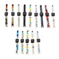 Tookss Cartoon Earth Electronic Wrist Watch Color Printing Led Square Dial Watch For Student. 