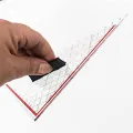 30CM Drawing Triangle Ruler Multi-Function Drawing Design Ruler Plastic Drawing Design Ruler with Handle Protractor Measurement Ruler. 