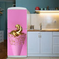 Ice Cream Printed Refrigerator Door Mural Stickers Wateproof PVC Customized Door Wallpaper Fridge Cabinet Wall Art Sticker. 