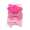 (New)I LOVE DADDY & MUMMY-3Pc/et Nylon Baby Headband olid Color Elatic Bow Newborn Girl Headband Baby Hair Acceorie Kid Hairband Dropping.