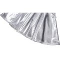 Womens Laser High Waist Mini PU Leather Skirt Club Party Dance Shiny Holographic Skirts Harajuku JK Metallic Pleated Skirt. 
