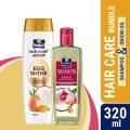 HAIR CARE BUNDLE - Parachute Naturale Shampoo Egg Shine 320ml & Onion Enriched Coconut Hair Growth Oil 200ml. 