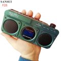 SANSUI F28 Mini Elderly FM Radio Outdoor Wireless Bluetooth Speakers MP3 Walkman Hi-fi Sound Quality LED Clock Lyrics Display TF.