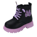 2023 Spring/Autumn New Boys' Versatile Children's Martin Boots, Kids' Girls' Anti-Slip Soft-soled Black Leather Booties. 