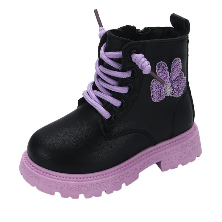 2023%20Spring/Autumn%20New%20Boys'%20Versatile%20Children's%20Martin%20Boots,%20Kids'%20Girls'%20Anti-Slip%20Soft-soled%20Black%20Leather%20Booties%20-%20Image%207