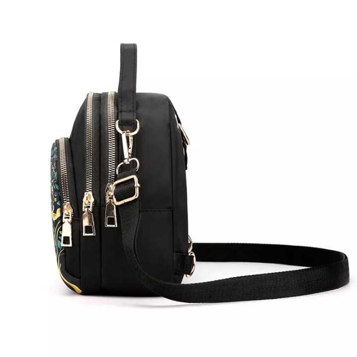 Trendy%20Stylish%20Fashion%20Printing%20Mini%20Backpack%20for%20Women,%20Large%20Capacity%20Nylon%20Rucksack%20Multilayer%20Crossbody%20&%20Shoulder%20School%20Bags%20For%20Girls,%20Waterproof%20Travel%20Ladies%20Bags%20-%20Image%203
