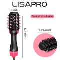 LISAPRO 2 IN 1 One Step Hair Dryer and Volumizer Hair Straightener Hot Air Brush Hair Curler Hair Beauty and Health Styling. 