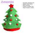 Christmas Hat Joyful Christmas Plush Hat Festive Red Green Xmas Tree Hat for Holiday Party Decoration Perfect Gift for New Year 2023 Celebration Southeast Asian Buyers' Favorite Soft Plush Christmas.