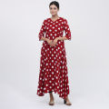 Dot Print Premium Fabric 1 Piece Kurti For Women and Girls Casual Everyday Wear Comfortable Breathable Fabric For All Day Wear.