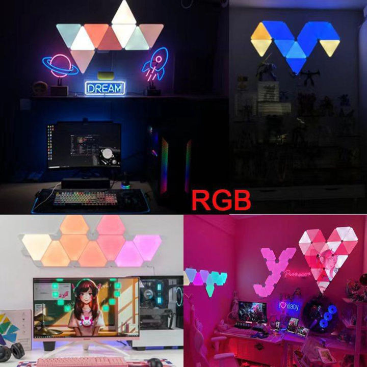RGB%20WIFI%20APP%20Bluetooth%20LED%20Triangle%20Indoor%20Atmosphere%20Wall%20Lamps%20For%20Computer%20Game%20Bedroom%20Decoration%20DIY%20Quantum%20Night%20Light%20-%20Image%205