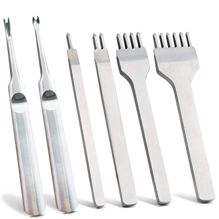 New%20NANLIY-%206Pc%201/2/4/6%20Prong%20DIY%20Diamond%20Lacing%20titching%20Chiel%20et%20Leather%20Edge%20kiving%20DIY%20Craft%20Tool,%20Indutrial%20Grade%20White%20teel%20Leather%20Craft%20Kit%20-%20Rugged%20Durable%20(4mm)%20-%20Image%204