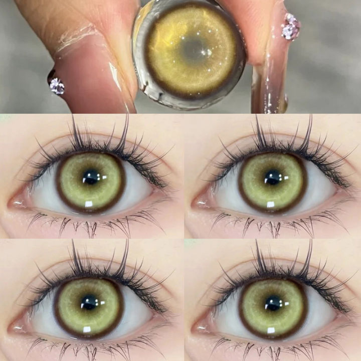 DUOXIU%202pcs%20New%20Colored%20Contact%20Lenses%20for%20Eye%20Anime%20Eye%20With%20Degree%20Yellow%20Contacts%20Lenses%20Halloween%20Pupils%20Makeup%20Contact%20Lens%20-%20Image%204