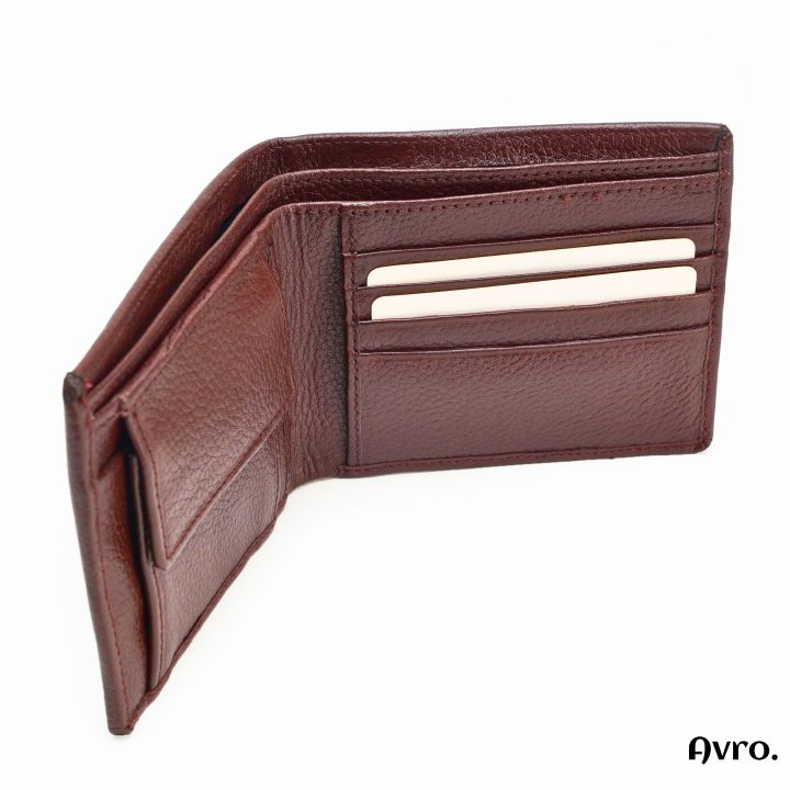 Avro 100% Cow Leather Wallet For Men Small Coin Pocket Money Bag For Men