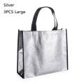【Ready Stock/COD】1/3PCS Eco-friendly Foldable Large Capacity Reusable Gift Handbag Shopping Bag.