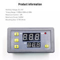 DC 24V Time Relay Module Programmable Digital Time Cycle Delay Switch Module Automotive Relay Switch 1500W ON-OFF Control 0-999 Second Min Hour LED Display.