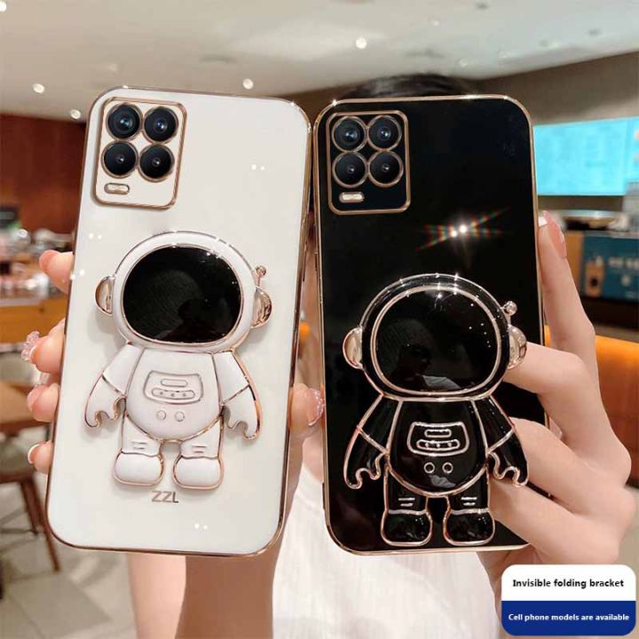 Tokifu%20For%20Realme%208%208%20Pro%20Back%20Cover%20With%20Astronaut%20Folding%20Holder%20Luxury%206D%20Plating%20Case%20Soft%20Silicone%20Bracket%20Phone%20Cases%20-%20Image%204