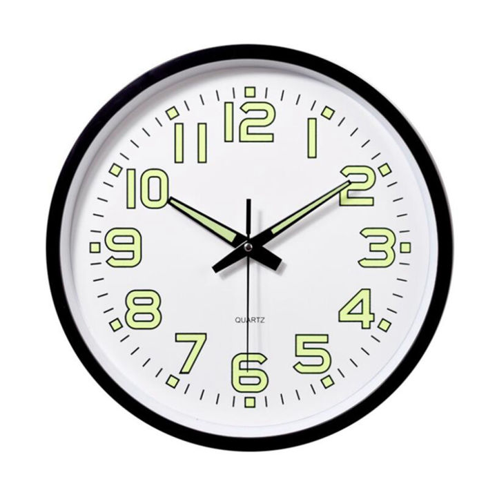 12 Inch / 30cm Luminous Wall Clock Silent with Night Light Glow in the Dark Round Clock, Living Room Decoration
