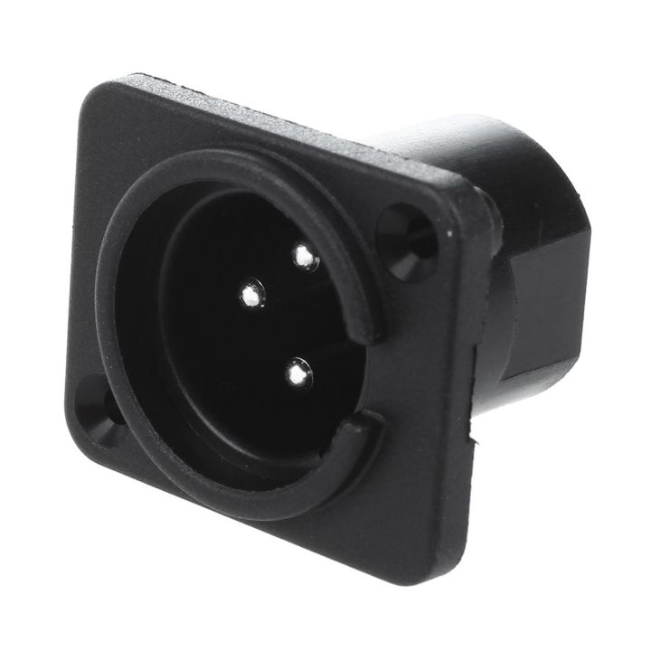 XLR%20Male%20Plug%20Straight%20Terminal%20Panel%20Mounted%20Connector%2020%20Pieces%20-%20Image%203