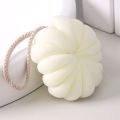 Pumpkin Shape Mesh Bath Poufs Body Exfoliating Bath Shower Ball for Men and Women Bathing Accessories.